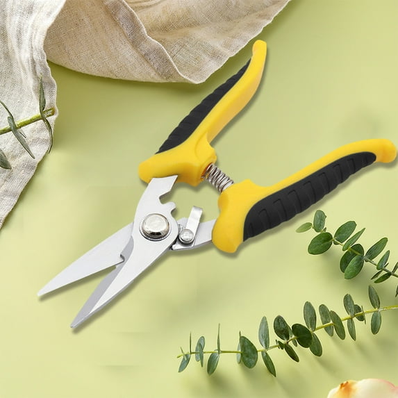 COM1950s 1 Pack Garden Pruning Shears,Stainless Steel Garden Shears,Gardening Shears,Gardening Scissors,Garden Scissors,Garden Clippers,Pruning Snips,For Gardening Garden Tools