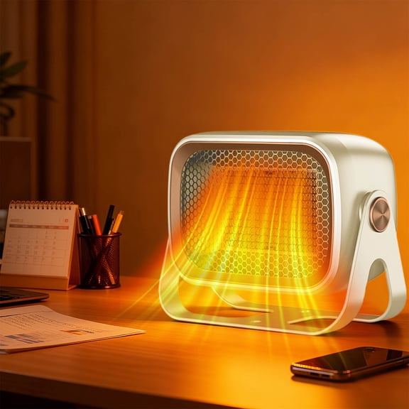 COM1950s 1200W Desktop Heater,Portable and Wall Mountable Small Space Heater with Quiet Operation,105° Wide Angle Heating,Smart Thermostat and Overheat Protection for Fast Warmth in Home Or Office