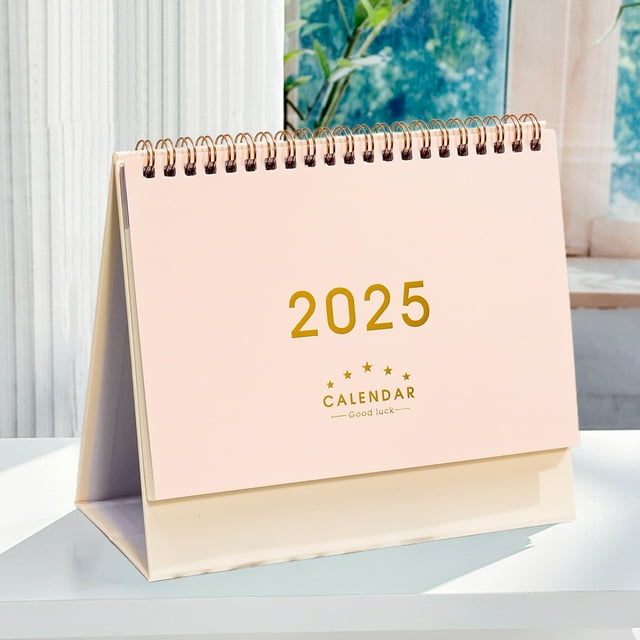 COM1950s 2025 Mini Desk Calendar Mini Standing Calendar 2025 Flip