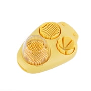 COM1950s 3-in-1 Fruit and Vegetable Slicer, Egg Cutter for Soft Fruits, Multi-Function Kitchen Gadget with Stainless Steel Blades for Wedges & Dices