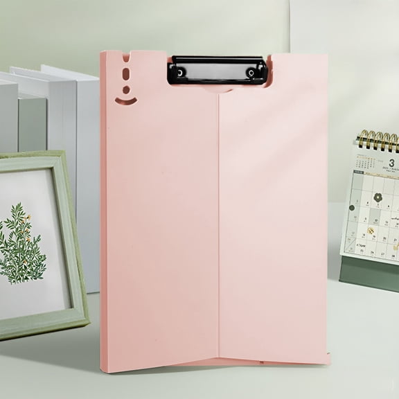 COM1950s A4 Vertical Standing Clipboard,Portable Document Holder with Storage,Multi-Function File Folder and Writing Board for Office Meetings and Outdoor Use,Clip Type Data Test Paper Organizer