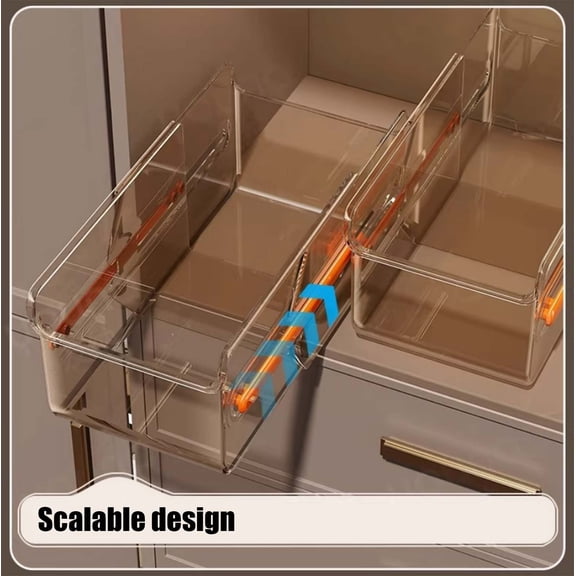COM1950s Adjustable Drawer Organizer Box, Expandable Storage Box with Clear View, Versatile Home Organization for Drawer, Cabinet, Shelf[Citation:4][Citation:5]