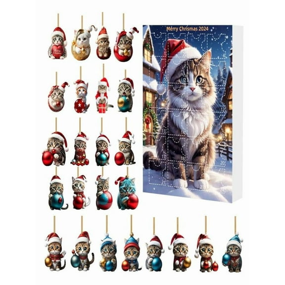 COM1950s Advent Calendar,Lego Advent Calendar,Santa Claus Christmas Countdown Gift Set (7.08X10.23In)