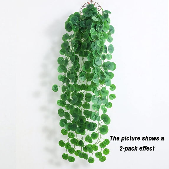 COM1950s Artificial Hanging Plants, 37.4 Inch Faux Silk Ivy Vine, Realistic Fake Greenery for Wall Decor, Indoor Outdoor Plastic Plant for Home Office Wedding Decoration