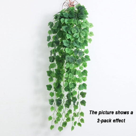 COM1950s Artificial Hanging Plants, 37.4 Inch Faux Silk Ivy Vine, Realistic Fake Greenery for Wall Decor, Indoor Outdoor Plastic Plant for Home Office Wedding Decoration