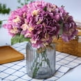 thumbnail image 1 of COM1950s Artificial Hydrangea Bouquet,15.7 Inch Faux Flower Arrangement for Wedding Centerpiece Decor,Fake Flowers Home Office Party Decoration, 1 of 9