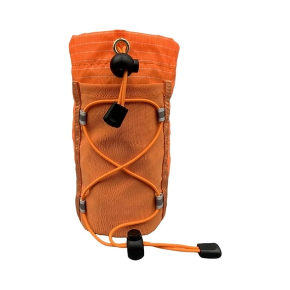 COM1950s Backpack Shoulder Strap Pouch, Water Bottle Holder for Backpack Strap with Phone Pocket, Lightweight Nylon Accessory Pouch for Hiking Camping Travel