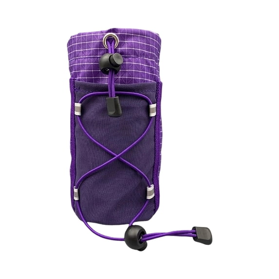 COM1950s Backpack Shoulder Strap Pouch, Water Bottle Holder for Backpack Strap with Phone Pocket, Lightweight Nylon Accessory Pouch for Hiking Camping Travel