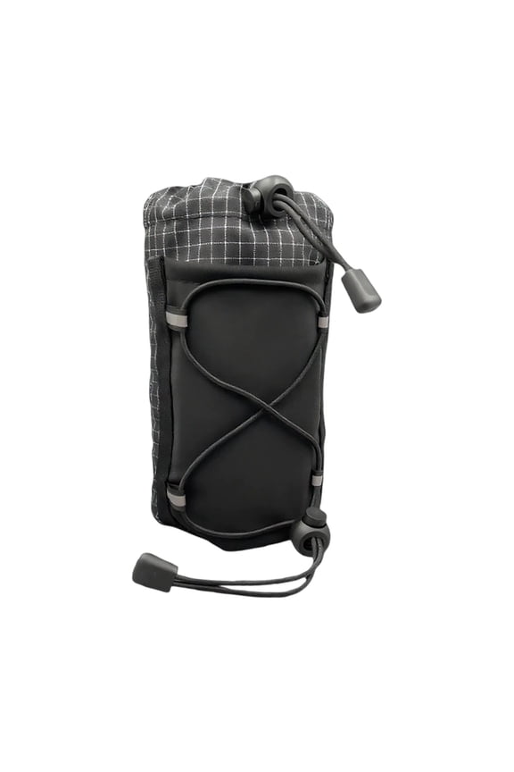 Backpack Shoulder Strap Pouch, Water Bottle Holder for Backpack Strap with Phone Pocket, Lightweight Nylon Accessory Pouch for Hiking Camping Travel