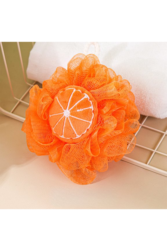 Bath Sponge and Shower Pouf,5 Inch Fruit Loofah Bath Sponge with Hanging Rope,Exfoliating Bath Ball for Adults,Soft Shower Sponge Creates Rich Lather,Quick Dry Bath Accessory