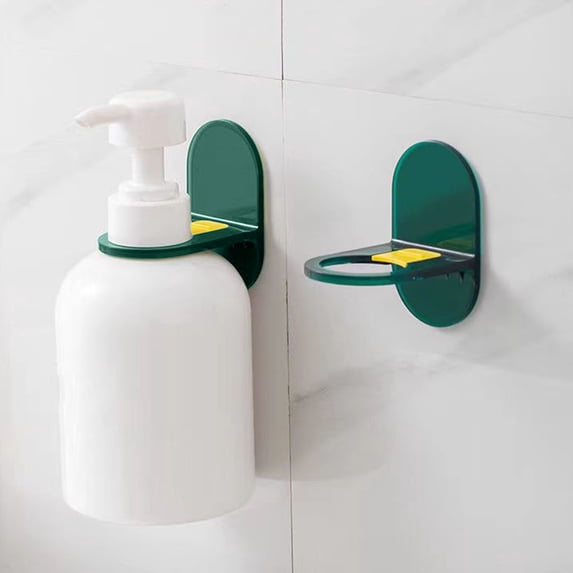COM1950s Bathroom Wall Organizer,No Drill Shower Caddy,Adjustable Size for Shampoo and Shower Gel,Plastic Wall Mount Storage Rack,Compact 3X2.6X1.9In,2-Pack