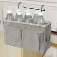 thumbnail image 1 of COM1950s Bedside Storage Organizer,Hanging Basket Shelf with Canvas Fabric and Metal Frame,for Bunk Beds and Home Use,Multiple Pockets Easy Installation Space Saver, 1 of 9