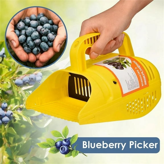 COM1950s Berry Picker Tool with Metal Comb and Storage,Efficient Handheld Fruit Harvester for Blueberries,Cranberries,Currants,Garden Harvesting Tool with Ergonomic Handle