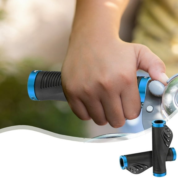 COM1950s Bike Handle Grips,Mountain Bike Grips,Universal 22.2Mm Bicycle Rubber Handle Cover Ergonomic Not Easy Slip Grip Folding Bike Comfortable Soft Rubber Handle Cover,Bicycle Handle Grips