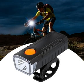COM1950s Bike Headlight High Lumens Waterproof,2.8 Inch Usb Rechargeable Front Light with Strap Mount,3-Mode Cycling Lamp for Night Riding Safety Road Mountain Biking