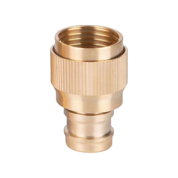 COM1950s Brass Garden Hose Nozzle, Adjustable Spray Nozzle with Multi-Pattern, Solid Metal Water Hose Nozzle for Outdoor Watering, Car Washing