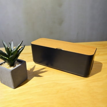COM1950s Cable Management Box Large Cable Management Box,Cord Organizer for Desk,Tv Wires,Computer Computer, Laptop Power Strips -Fashionable Power Strip Box for Home, Office Usb Hub System To