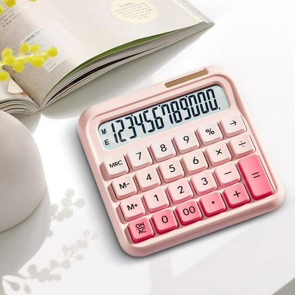 COM1950s Calculator,Office Calculator with Large Buttons and 12 Digit Display,Tilted Screen for Easy Reading,Portable Design with Anti-Slip Pads,5.3X5.4 Inches,Efficient for Accurate Calculations