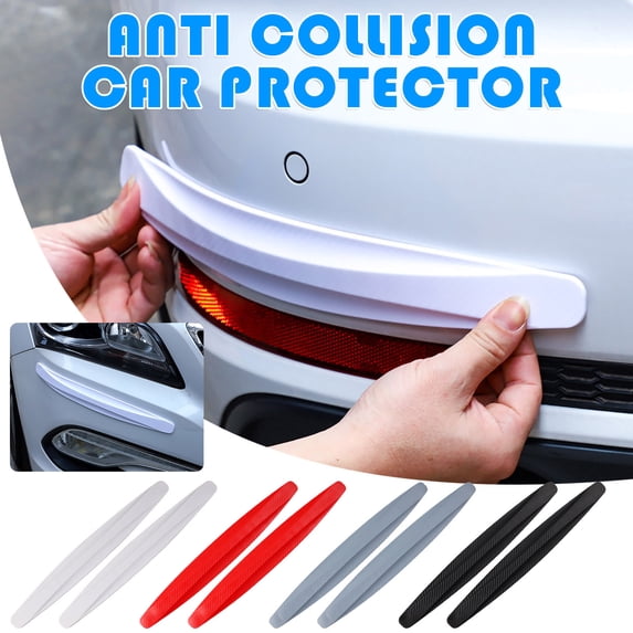 COM1950s Car Bumper Protector Strip, 2-Pack Universal Anti Collision Guard for Car Door Edge and Rear Bumper, Scratch Resistant PVC Automotive Protection Tape with Strong Adhesive, Easy to Install