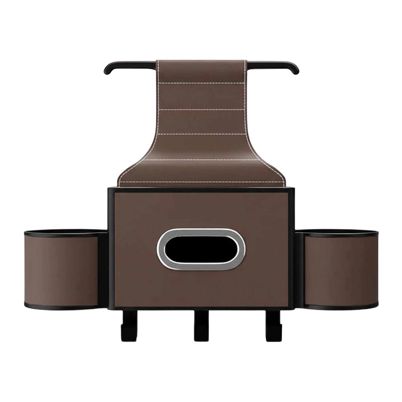 COM1950s Car Seat Organizer with Cup Holders, Backseat Storage Multi-Function Pocket for Tissues, Adjustable Straps for SUV and Vehicle Interior Accessories