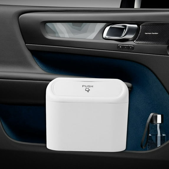 COM1950s Car Trash Can with Lid Car Trash Can Car Seat Back Door Hanging Storage Box Multi-Functional Storage of Automotive Supplies Car Trash Can Small Small Storage Box with Lid