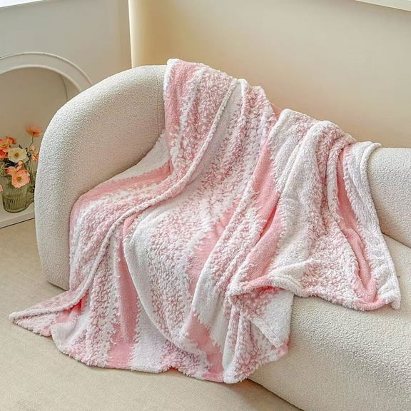 COM1950s Cationic Soft Cloud Blanket,Ultra Soft and Warm Throw with Two-Tone Effect,Ideal for Home Decor,Sofa,Bed,Travel,and Outdoor Activities,Lightweight and Easy To Care