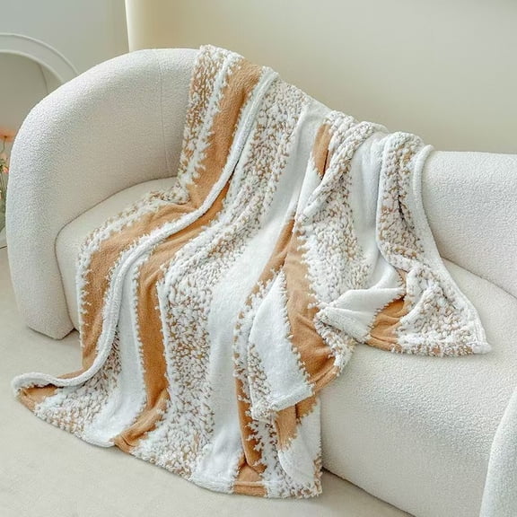 COM1950s Cationic Soft Cloud Blanket,Ultra Soft and Warm Throw with Two-Tone Effect,Ideal for Home Decor,Sofa,Bed,Travel,and Outdoor Activities,Lightweight and Easy To Care