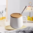 thumbnail image 1 of COM1950s Ceramic Mug Set with Lid and Spoon,Stackable Design for Space Saving,12 Oz Coffee Cup Gift Set,Ergonomic Comfort for Adults, 1 of 9