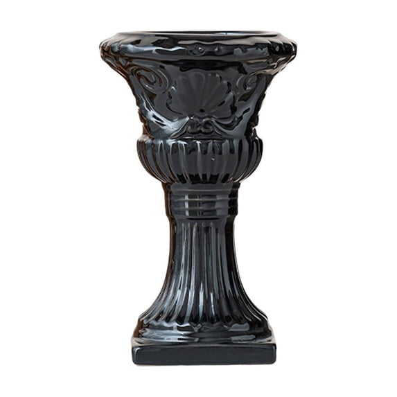 COM1950s Ceramic Vase, Home Decor Vase for Flower Arrangement, Tabletop Indoor Decorative Ceramic Vase for Living Room, Office, and Shelf Styling