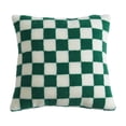 thumbnail image 1 of COM1950s Checkerboard Pillow Cover, Plush Soft Decorative Throw Pillow Case, Cozy Short Plush for Couch, Bed, and Living Room, Multicolor 18X18 Inch, 1 of 7