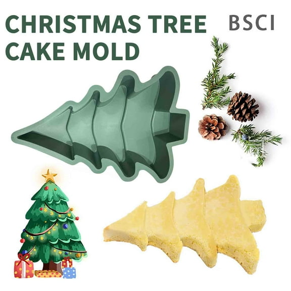COM1950s Christmas Tree Cake Pan Christmas Tree Cake Baking Tray Christmas Baking Cake Bread Baking Tray Christmas Tree Scented Candle Feel Real Christmas Tree