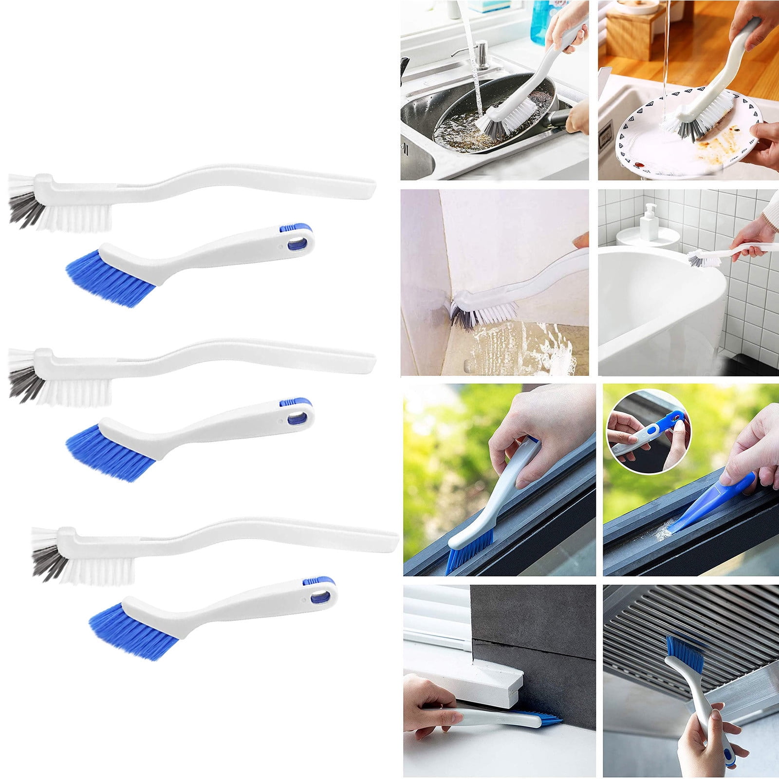 ELANE 6-Piece Small Cleaning Brush Set - Anti-Static Nylon Brushes For Keyboards, Electronics, Details