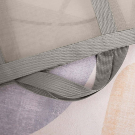 COM1950s Collapsible Laundry Baskets,Large Hanging Laundry Hamper Portable Foldable Laundry Basket Bag Mesh Gauze Dirty Clothes Hamper for Home,Dorm,Balcony,55*44*26Cm,Grey