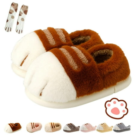 COM1950s Com1950S Cats Paw Slippers