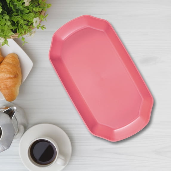COM1950s Commercial Plastic Tray,Large Size Non-Slip Food Service Tray for Restaurant Burgers Cafeteria Home Use,Sturdy Octagonal Serving Dish