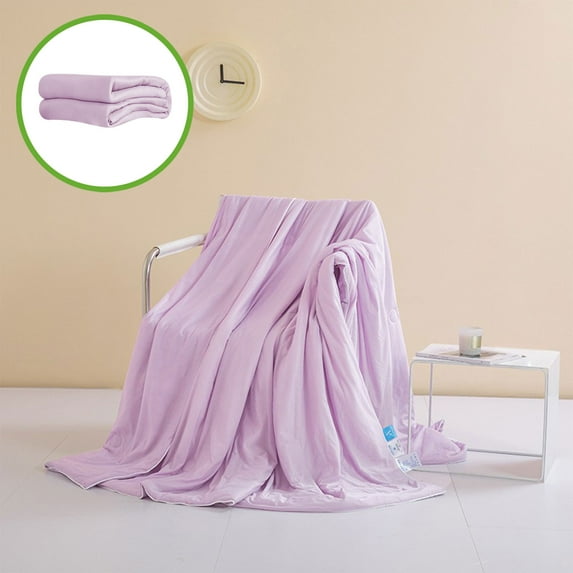 COM1950s Cool Comforters for Hot Sleepers,Cool Feeling Skin Friendly Solid Color Washed Cotton Summer Breathable Comforter,Lightweight Summer Comforter