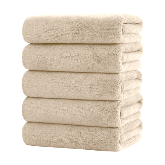 COM1950s Cotton Towels, 5-Pack, 30x60 Inches, Soft Bath Towel Set, Quick Dry & High Absorbency