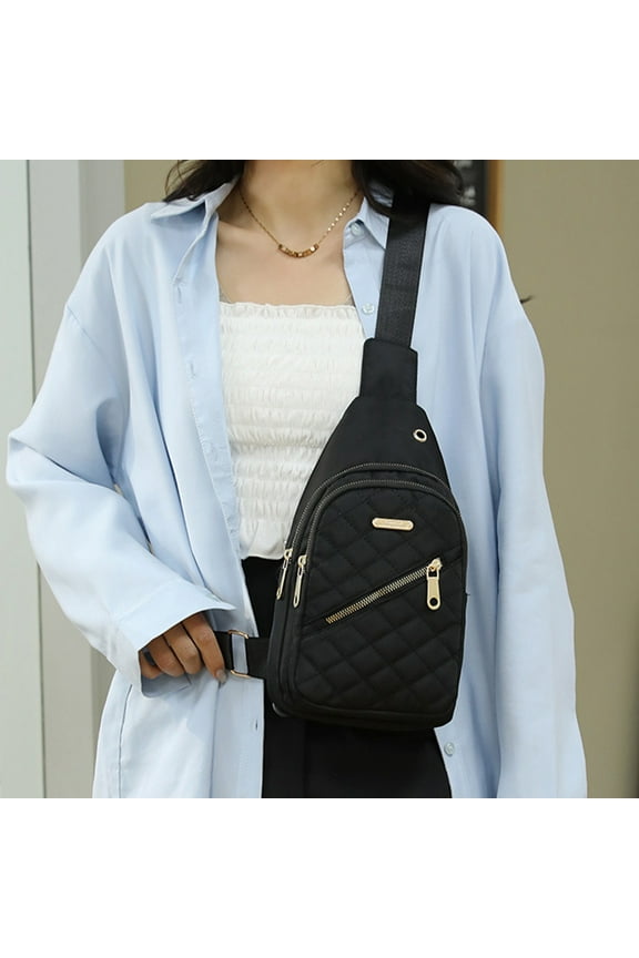 Crossbody Travel Bags for Women Travel Fashionable Chest Bag for Men Women - Lightweight Large Capacity Fabric Waterproofing Sling Bag - Convenient Crossbody Front Pack