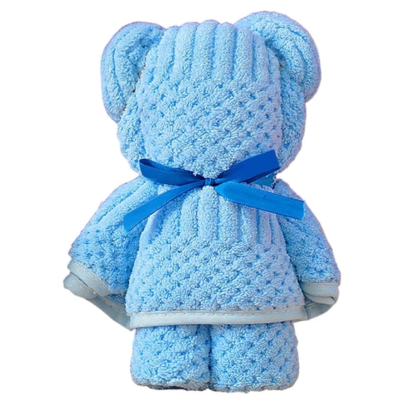 COM1950s Cute Bear Shaped Towel, Soft Absorbent Cotton Hooded Towel for Kids, Baby Shower Gift, Birthday Present for Toddler Girls Boys