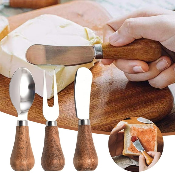 COM1950s Cute Stand Butter Knife, Fork, Spoon Three Piece Set