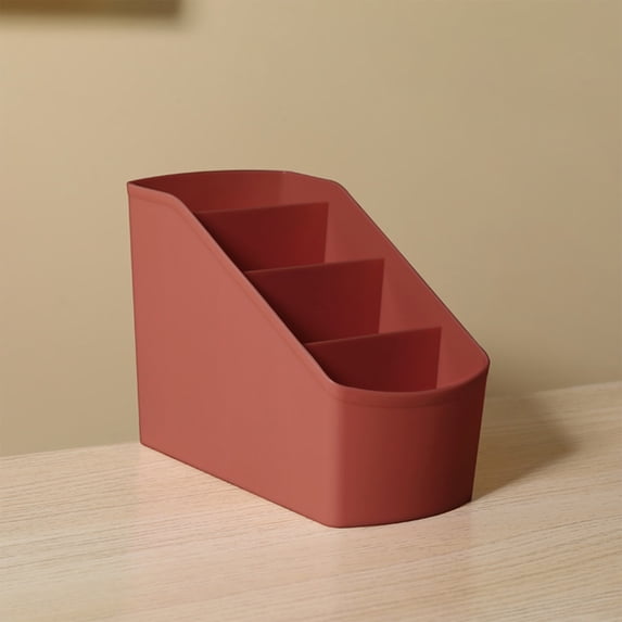 COM1950s Desk Organizer,Storage Box,Multifunctional Plastic Tray with 4 Compartments for Home Office and Bathroom Countertop,Compact Size 6.5X4.7X3.4 Inches