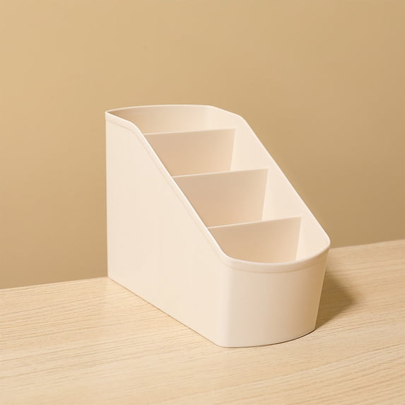 COM1950s Desk Organizer,Storage Box,Multifunctional Plastic Tray with 4 Compartments for Home Office and Bathroom Countertop,Compact Size 6.5X4.7X3.4 Inches