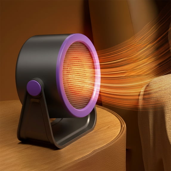 COM1950s Desktop Heater,Portable Space Heater with Fast Heating,Energy Efficient Mini Heater for Home Office Indoor Use,Stable Base Safe Operation Personal Heater