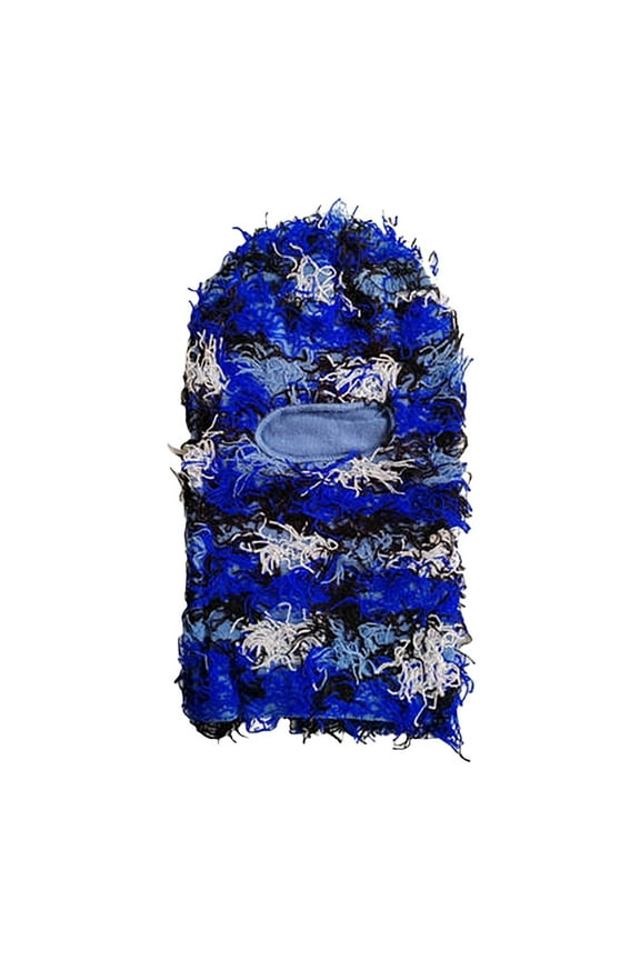 Distressed Ski Mask - Knitting Distressed Winter Windproof Full Face Mask For Men Women Free Size Hat