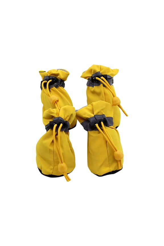 Dog Boots with Reflective for Winter, Non-Slip Pet Shoes for Small Medium Dogs with Drawstring