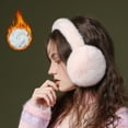 thumbnail image 1 of COM1950s Ear Muffs Winter Women Men Soft Earmuffs Cute Ear Covers Cold Weather Fluffy Ear Warmers Headband Winter Accessories,Pink, 1 of 8