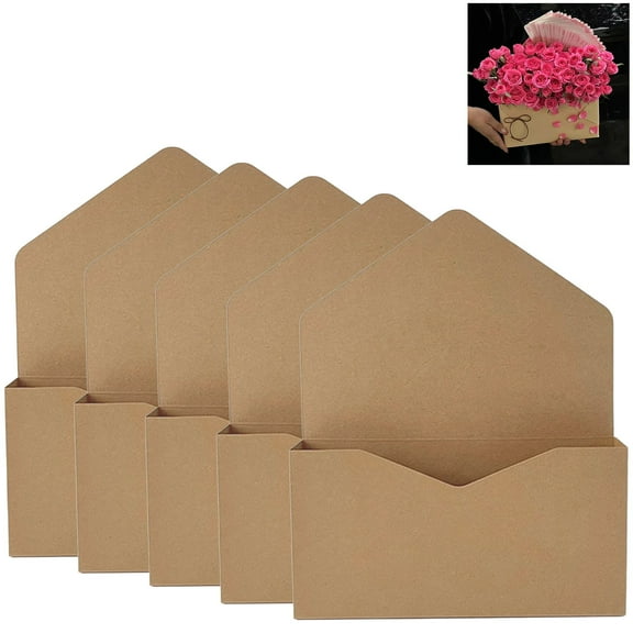 COM1950s Envelope Flower Boxes,Diy Surprise Gift Box Set for Holidays Birthdays and Special Occasions,Easy To Assemble and Customize with Flowers at Home