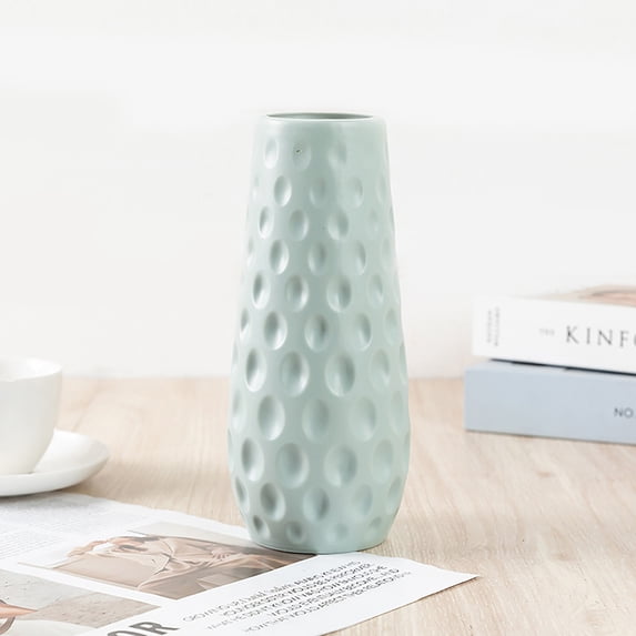 COM1950s European Style Decorative Vase,Tall Plastic Flower Vase for Home Decor,Modern Centerpiece for Tabletops and Gifts