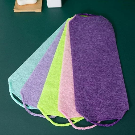 COM1950s Exfoliating Back Scrubber with Handles Two Sides for Body Shower Deep Cleans Skin Massages Invigorating Blood Circulation Men Women One Size (Yellow,1Pc)