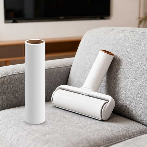 COM1950s Extra Large Lint Roller for Pet Hair,9.45 Inch Wide Adhesive Roller with Handle,Reusable and Washable Lint Remover for Furniture,Car Seats,Clothes and Carpets